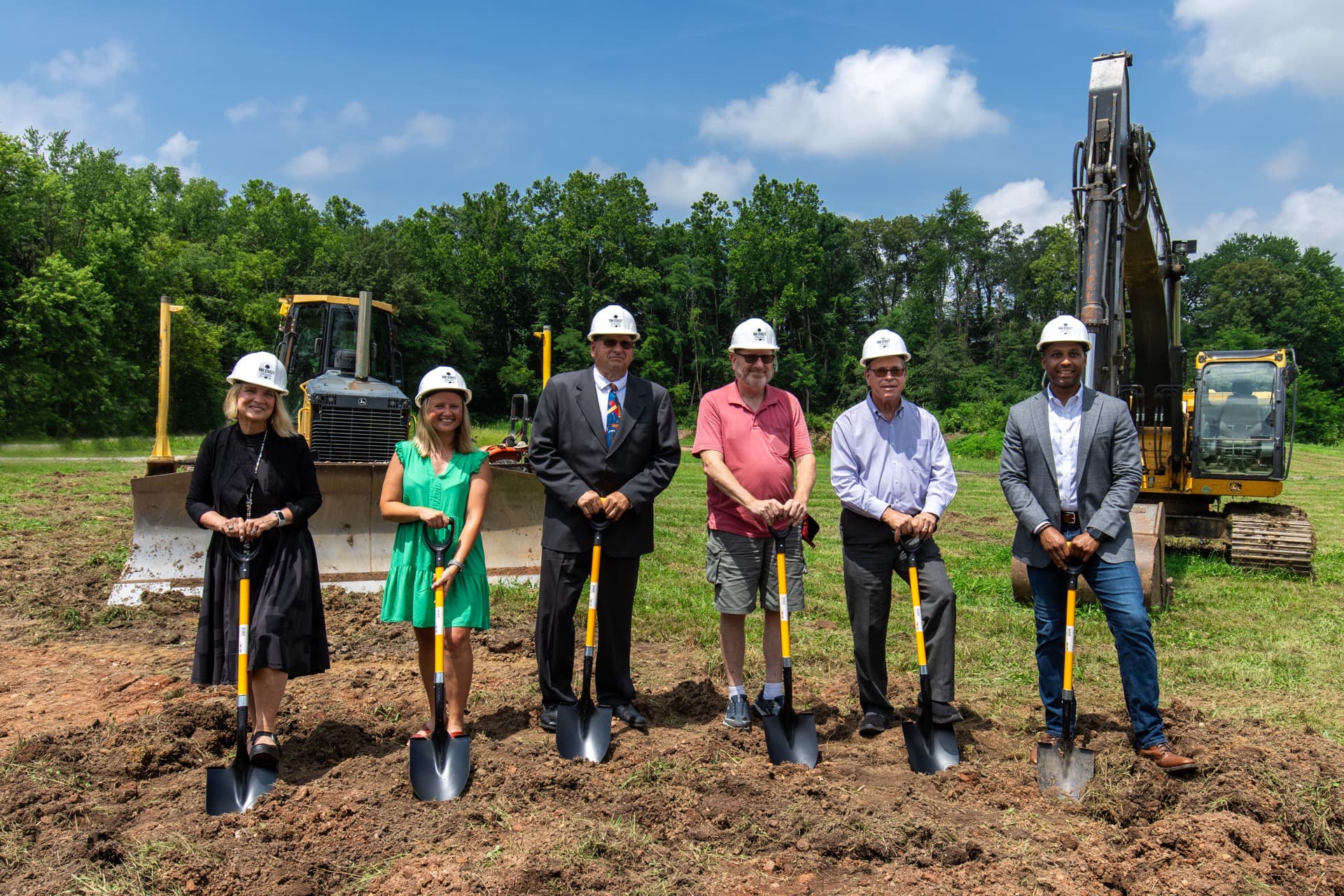 JBH Ventures and community leaders with ceremonial shovels at the Oak Street Village groundbreaking